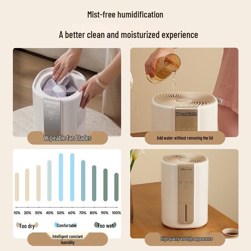 Bear JSQ-F40J1 Fog-Free Desktop Humidifier CN plug (adapter included)