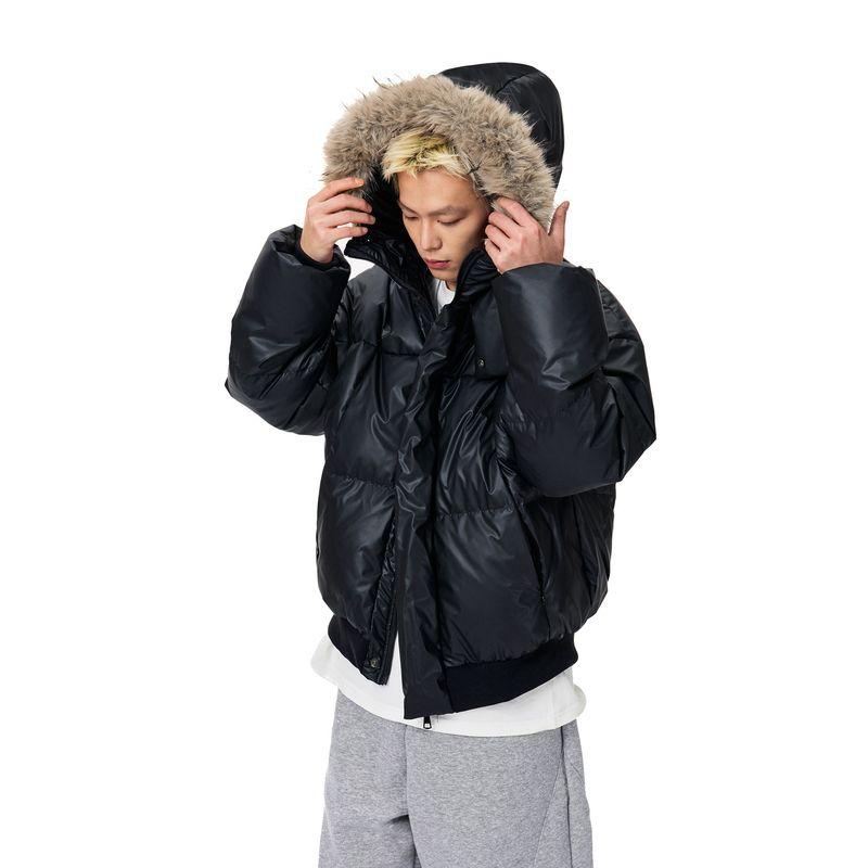 Пуховик Jungle Tiger 90 из белого утиного пуха с меховым воротником для мужчин и женщин, Зимний водоотталкивающий, Утепленный, Защищающий от холода, Свободный пуховик с капюшоном