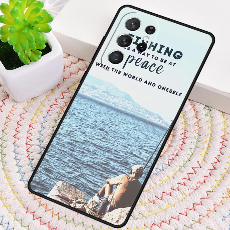 Рыбацкие Цитаты Удочка Чехол для Телефона для Samsung Galaxy note 10 pro S26 Ultra S23 S24 FE S25 S21 S22 PLUS ударопрочный Чехол