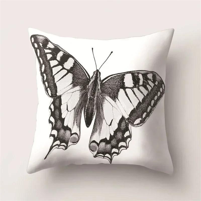 Beautiful Butterfly Print Decorative Pillow Cover Car Sofa Square Cushion Pillow Cover