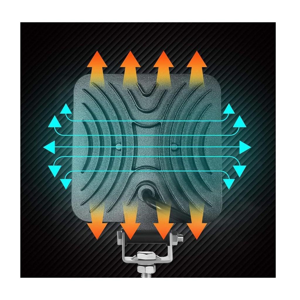 Рабочие фары для трактора 4 дюйма 126 Вт светодиодные прожекторы, 12 В–24 В внедорожные фары для грузовика, квадроцикла, UTV, лодки, пикапа, гольф-кара, снегоуборщика – 2 шт.
