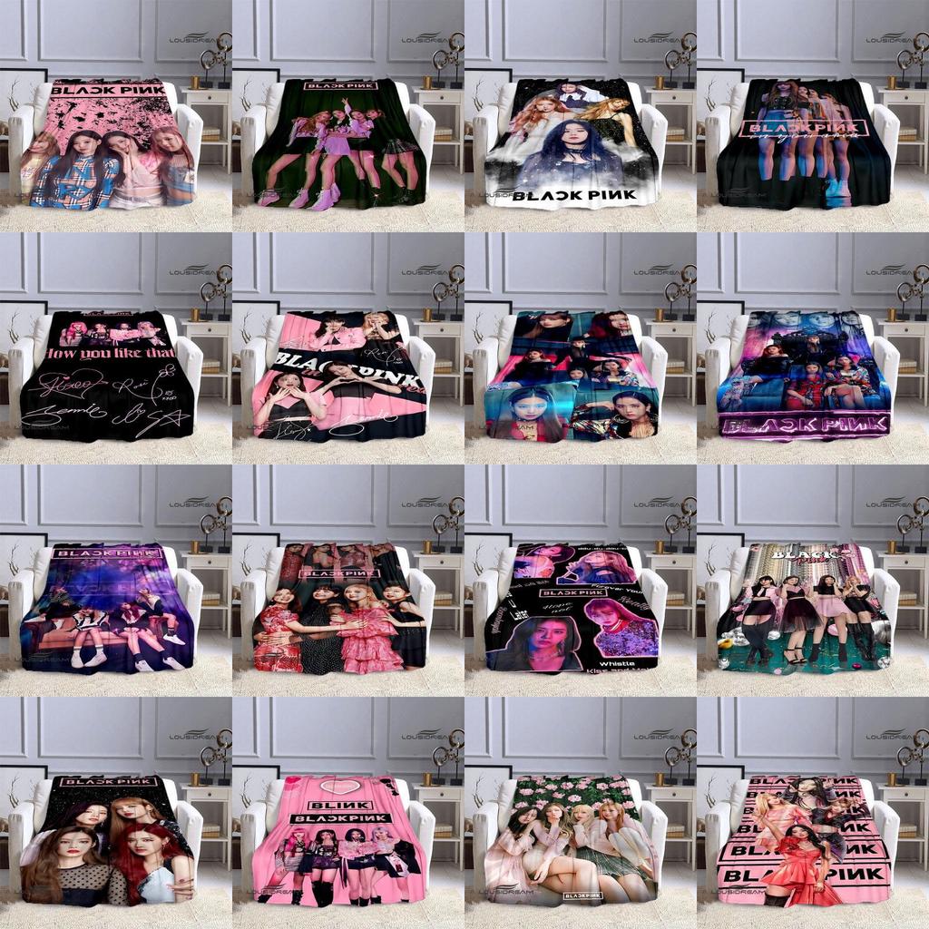 Idol Blanket Blackpink Group Pink 3d Digital Print Flannel Supplies Blanket