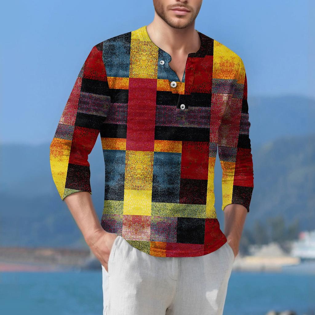 Мужская футболка уличная повседневная мода с длинными рукавами