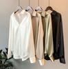 Korean White Loose Women Shirts Autumn Chic Long Sleeve Button Turn Down Collar Female Blouse Retro Elegant Ladies Tops