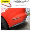 TESIN ABS Chrome Car Rear Bumper Side Warning Light Decoration Ring Exterior Accessories for Ford Mustang 2015-2022 Car Styling