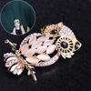 Big Owl Brooches Bouquet Vintage Wedding Hijab Scarf Pin Up Buckle Broches