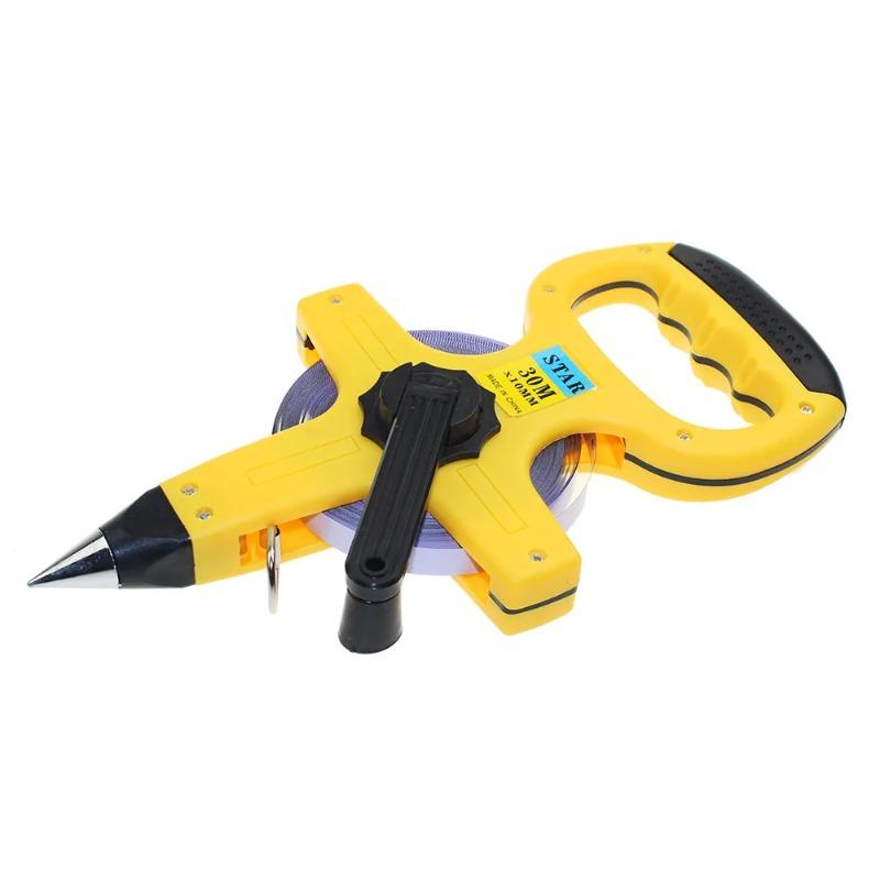 30M 100M выдвижная метрическая лента открытая катушка длинная стальная рулетка измерительная линейка деревообрабатывающие инструменты бытовые инструменты