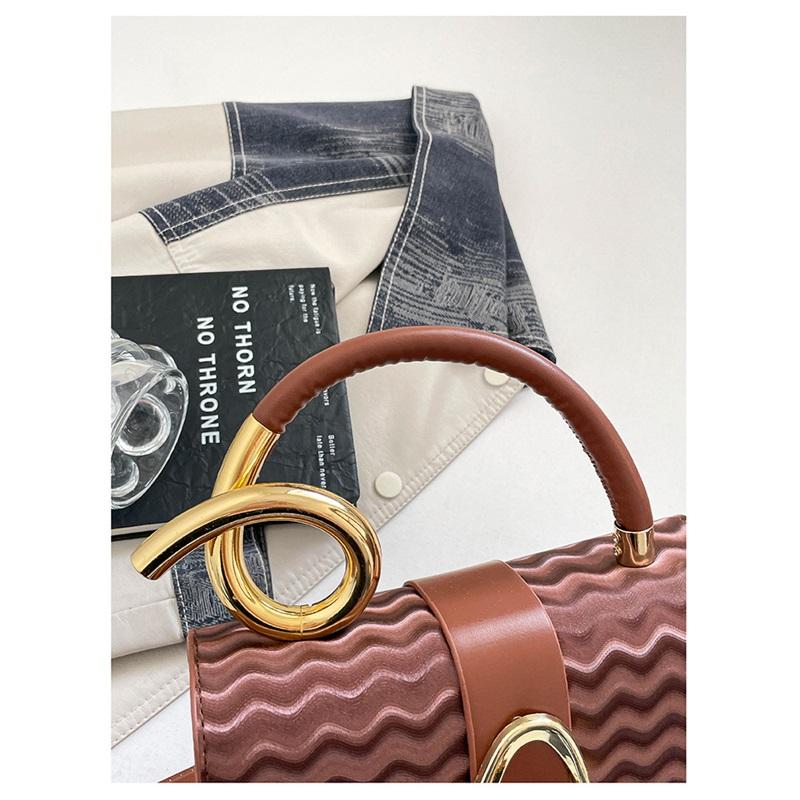 One-shoulder Crossbody Bag, Fashionable Casual Personality Bag, Textured Small Square Bag For Women