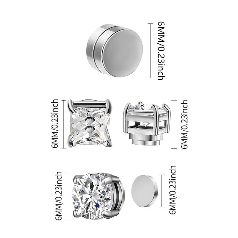 Кристальные Сильные Магнитные Клипсы-Серьги для Мужчин и Женщин Панк Круглые Циркониевые Магнитные Серьги Без Прокола Ювелирные Изделия