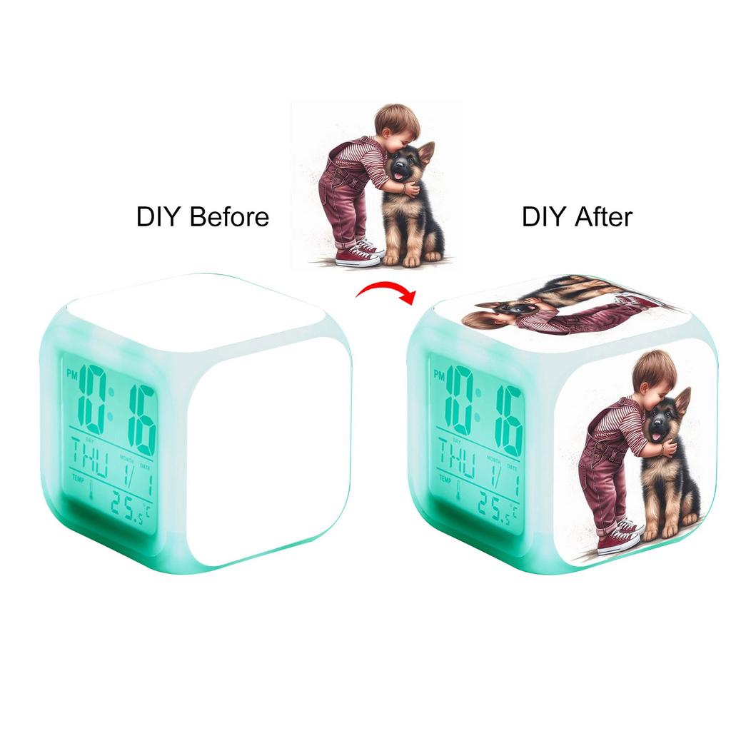 To Make A Picture Of The LED Luminous Digital Clock Gift Temperature Display Perpetual Calendar Night Light Alarm Clock