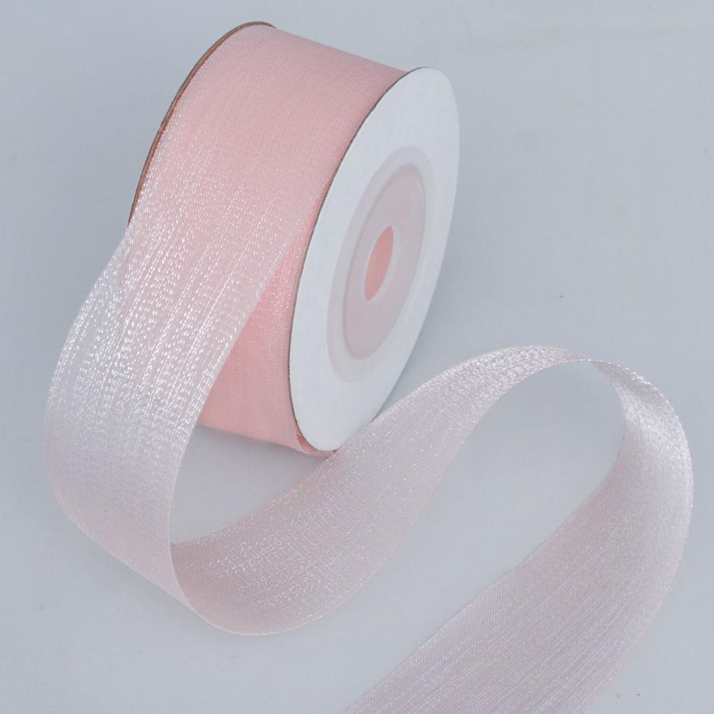 2.5cm Transparent Pearl Snow Ribbon Flower Packaging Ribbon Handmade Diy Hair Decoration Packaging Ribbon AccessoriesRibbon Bow DIY Flower Handmade