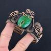 Emerald Bangle 999 Copper Wire Wrapped Jewelry, Handmade Gemstone Bangle Jewelry, For Wedding Gift