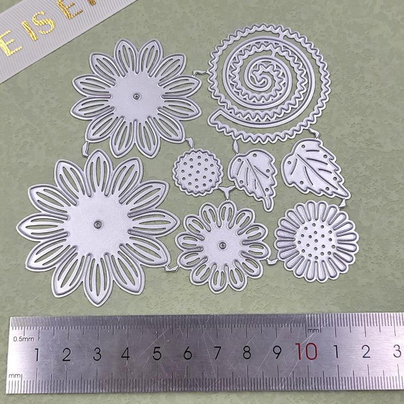 3D цветок лист подсолнечника дизайн стиль металлический трафарет для резки DIY скрапбукинг альбом фото тиснение бумажная карта ремесленный декор