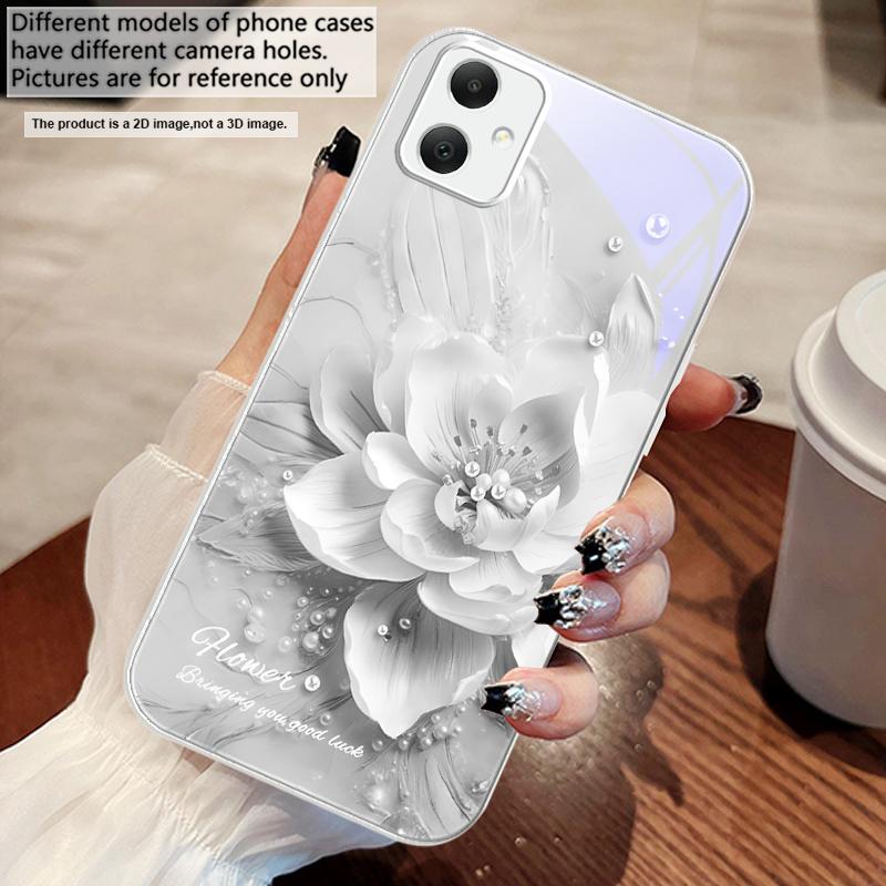 Цветущие синие цветы Для Samsung M02 12 Note 8 9 10 20 A 01 A02 A03 Core 04 05 06 10 12 13 14 15 A16 стекло Ультра чехол для телефона