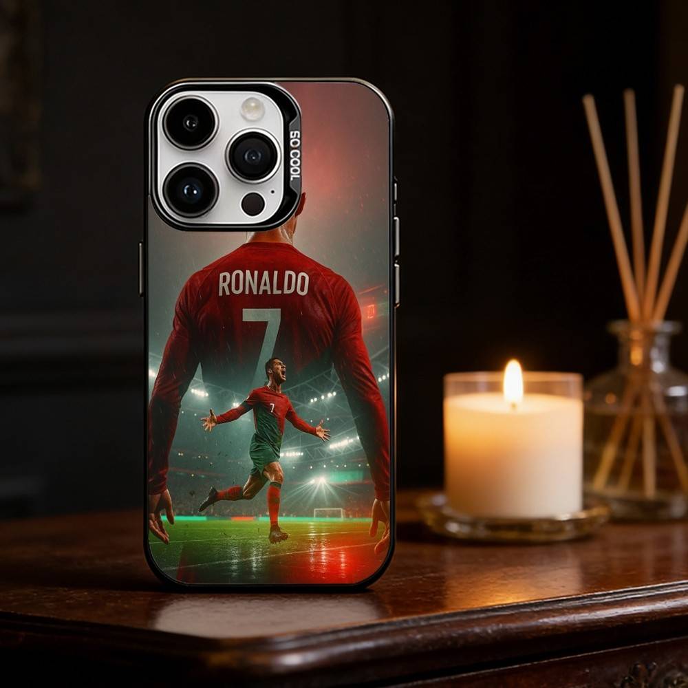 CR7 C-Криштиану Р-Роналду Чехол для телефона Цвет Серебристый Корпус Для IPhone 17 16 15 14 13 12 11 Pro Max Plus