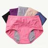 Plus Size Leak-Proof Menstrual Panties with Breathable Mesh, Mid-High Waist for Women
