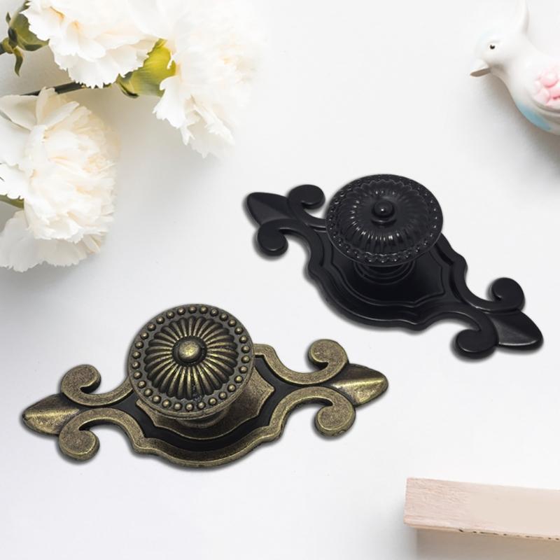 Набор из 2 антикварных ручек для ящиков, ретро ручки для шкафа, легкая установка, прочный дизайн, длина 7,35 см для мебели