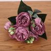 30cm Rose Pink Silk Bouquet Peony Artificial Flowers for Bride Wedding Home Decoration Faxu Flowers