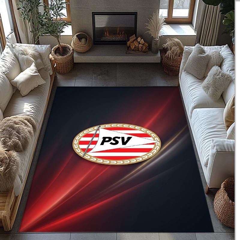 PSV Eindhoven FC Soccer Football Pattern Soft Area Rug Non Slip Indoor Floor Carpet Sports Decor Mat for Bedroom