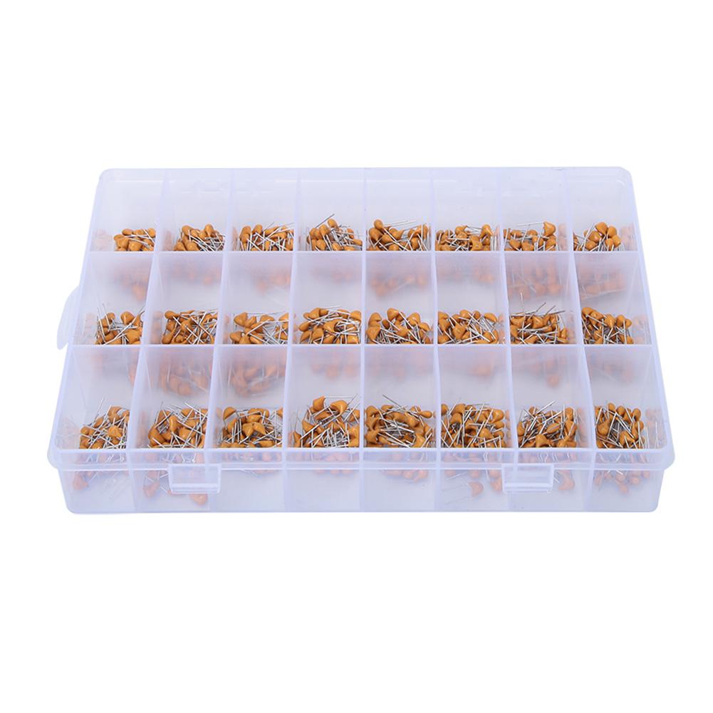 840PCS 24 Values 0.1UF 47NF Monolithic Multilayer Ceramic Capacitor Assortment Kit