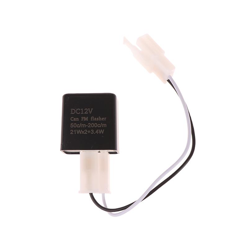 Регулируемое 2-контактное электронное светодиодное реле-мигалка с проводами для мотоциклов, скутеров, указателей поворота, реле гипер-мигания