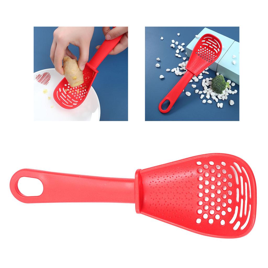 Grinding Spoon Multifunctional Potato Masher Rice Saver Spoon for Kitchen Mashing Draining Cooking