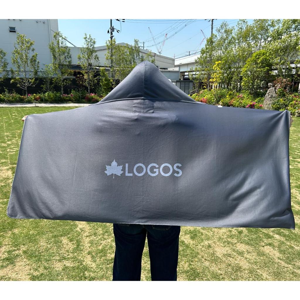 LOGOS Cooler Poncho Navy 34205289 - Cooling, Heat Relief, Cooling Towel, Quick-Drying, Sports Towel, Large Size, Poncho, Sports