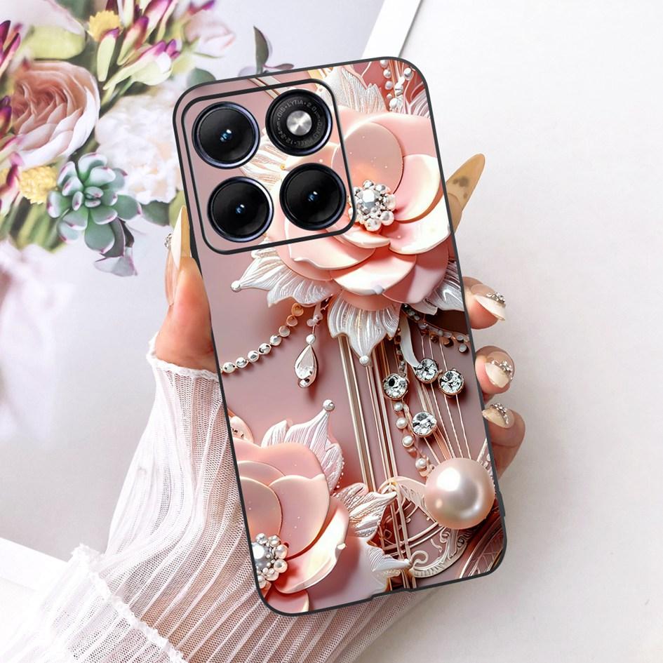 For Funda Motorola Edge 70 Fusion 2026 Phone Case New Fashion Flower Bow Soft Black Silicone Cover For Moto Edge 70Fusion+ Cases