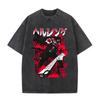 Hot Sale Anime Hellsing Abraham Van Helsing Vampire Alucard Print Tshirt Men Women Vintage Washed Cotton Summer Tee Oversize Top