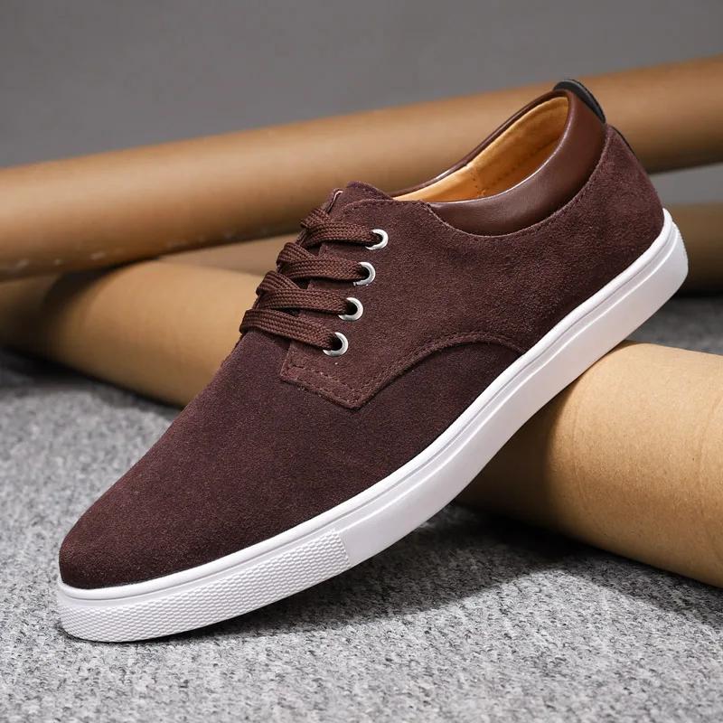 Leather Shoes Men Outdoor Fashion Casual Sneakers Shoe Suede Leather Loafers Men Shoes Moccasins Shoe Footwear Big Size