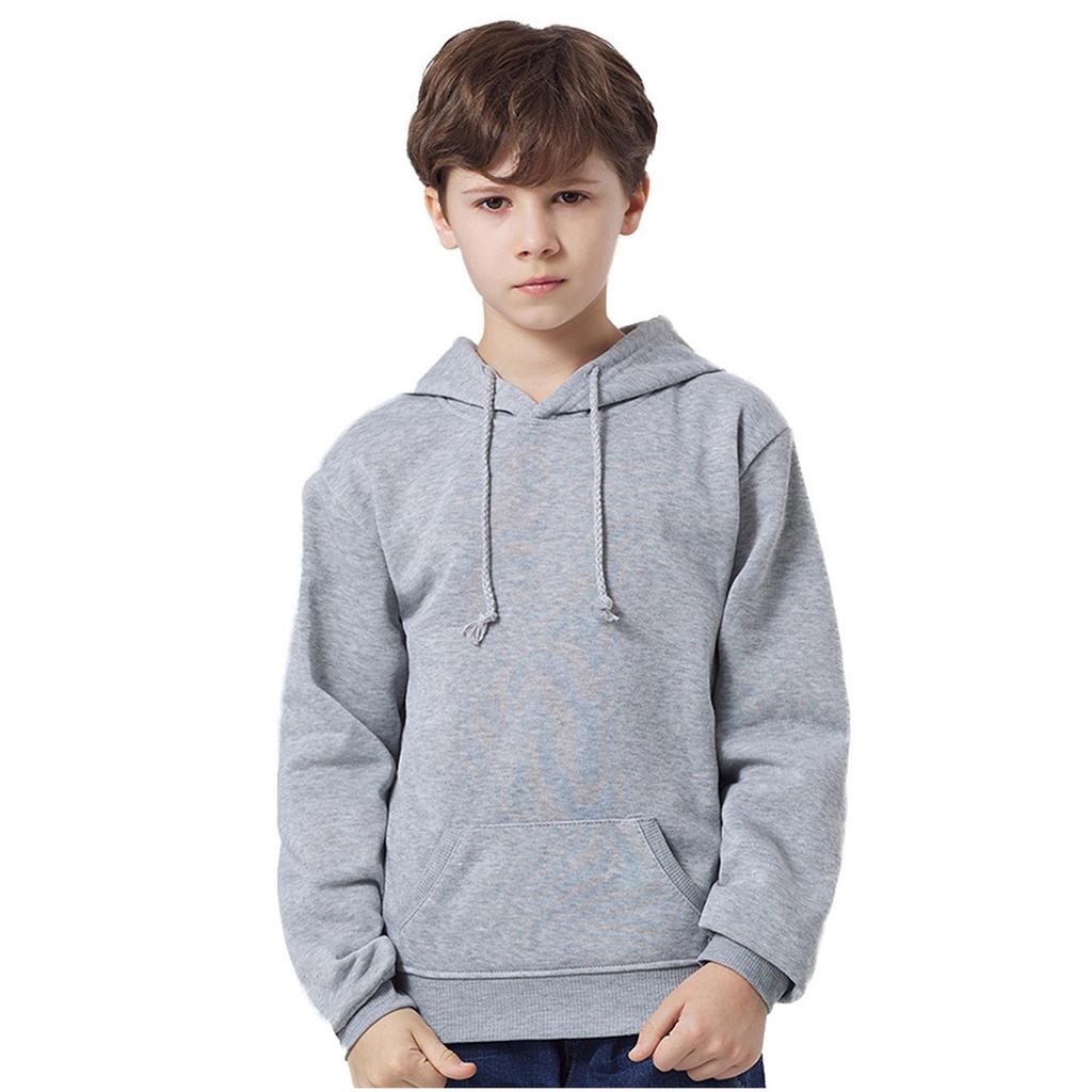 Fashion Child Kids Solid Color Long Sleeve Hoodie Pullover Sweatershirt Tops