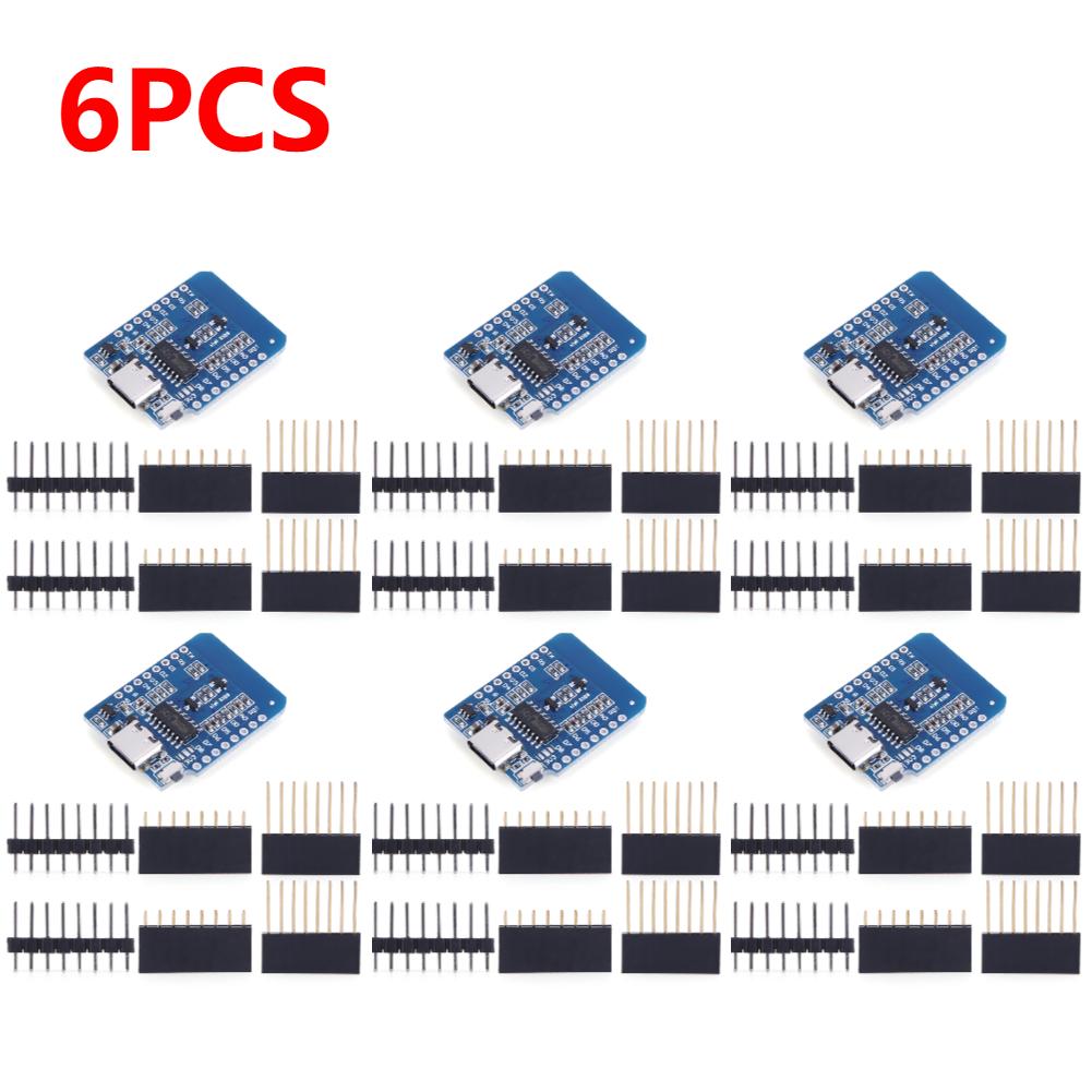 10-1 шт. D1 Mini TYPE-C/Micro USB ESP8266 ESP-12F CH340G V2 Модуль WiFi D1 Mini Плата разработки 3,3 В с пинами для Arduino