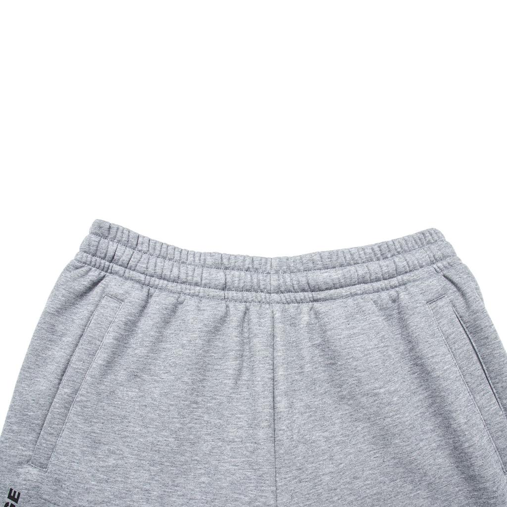 Li Ning Sports Lifestyle Series Letter Logo Printed Cuffed Fleece Tёплые свободные трикотажные спортивные штаны для мужчин Цветочно-серый Акула-серый AKLTD71-4