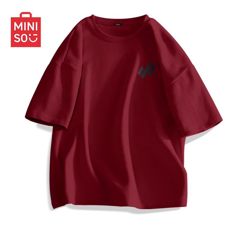 MINISO Мужская летняя свободная футболка из чистого хлопка