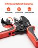 VEVOR Crimping Tool, 0.25-6 mm² Ratcheting Wire Crimper Tool, Labor-Saving Electrical Terminal Crimp Pliers with Clear Metric & AWG Markings