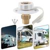 RV Water Inlet Adapter 3/4 NH To 1/2 NPT Thread with Check Valve Lead-Free Brass Food-Grade Silicone Water Valve for Campers Trailers