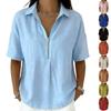 Женская модная повседневная рубашка свободного кроя с коротким рукавом и половинной молнией