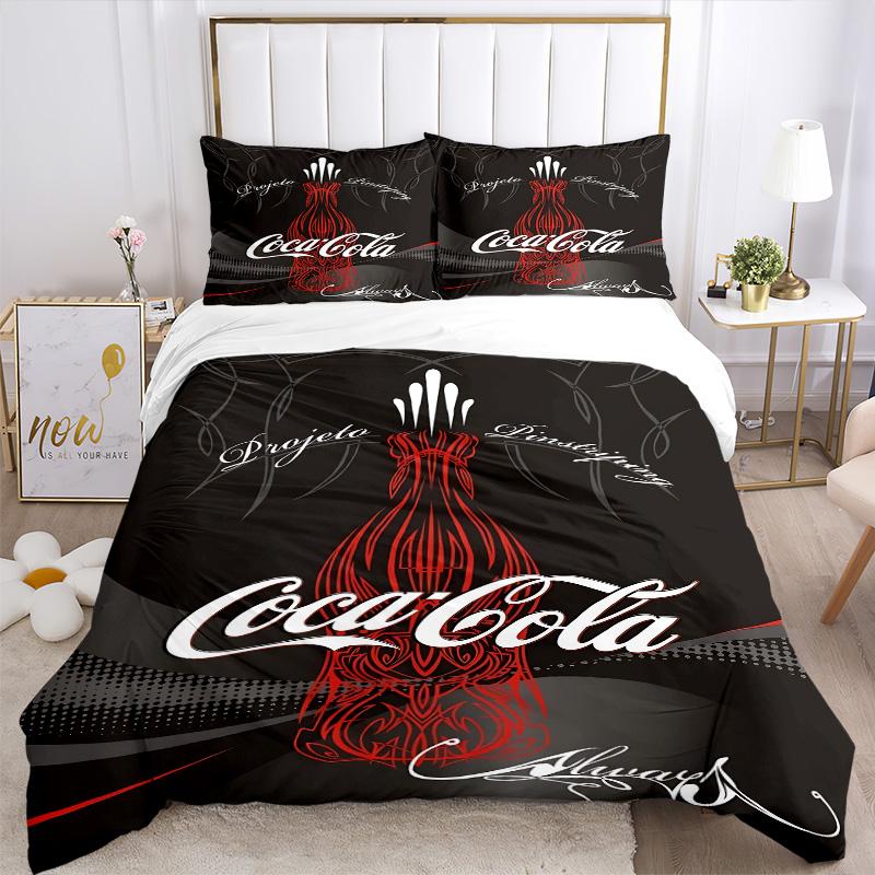 Project Cocacola Design Print 3Pcs Bedding Setduvet Cover With 2 Bedropillowcase Home Birthday Gift
