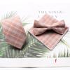 Polyester Cotton Business Dress Suit Tie Men'S Plaid Chest Towel Square Towel Banquet, Three-Piece Set In Stock
