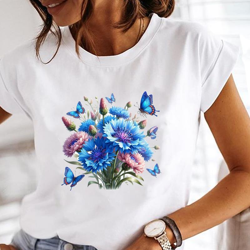 (Asian Size) Women Tee Top Clothing Trend Style Cute 90s Casual Printing Short Sleeve T Shirt Fashion Printed Lady Female Graphic T-shirts