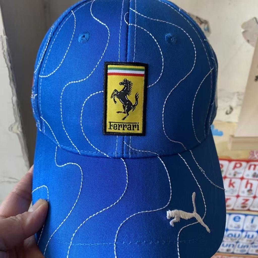 Adjustable Car Logo Baseball Cap Outdoor Racing Sports Hat Men Women Baseball Cap For Ferrari 488 Roma F8 SF9018121360 F4301575M