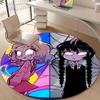 1pc Addams Family Wednesday7 Design Printed Area Round Carpet for Bedroom Living Room Home Decor Rugs Mat Non Slip Mat Rug for Bedside