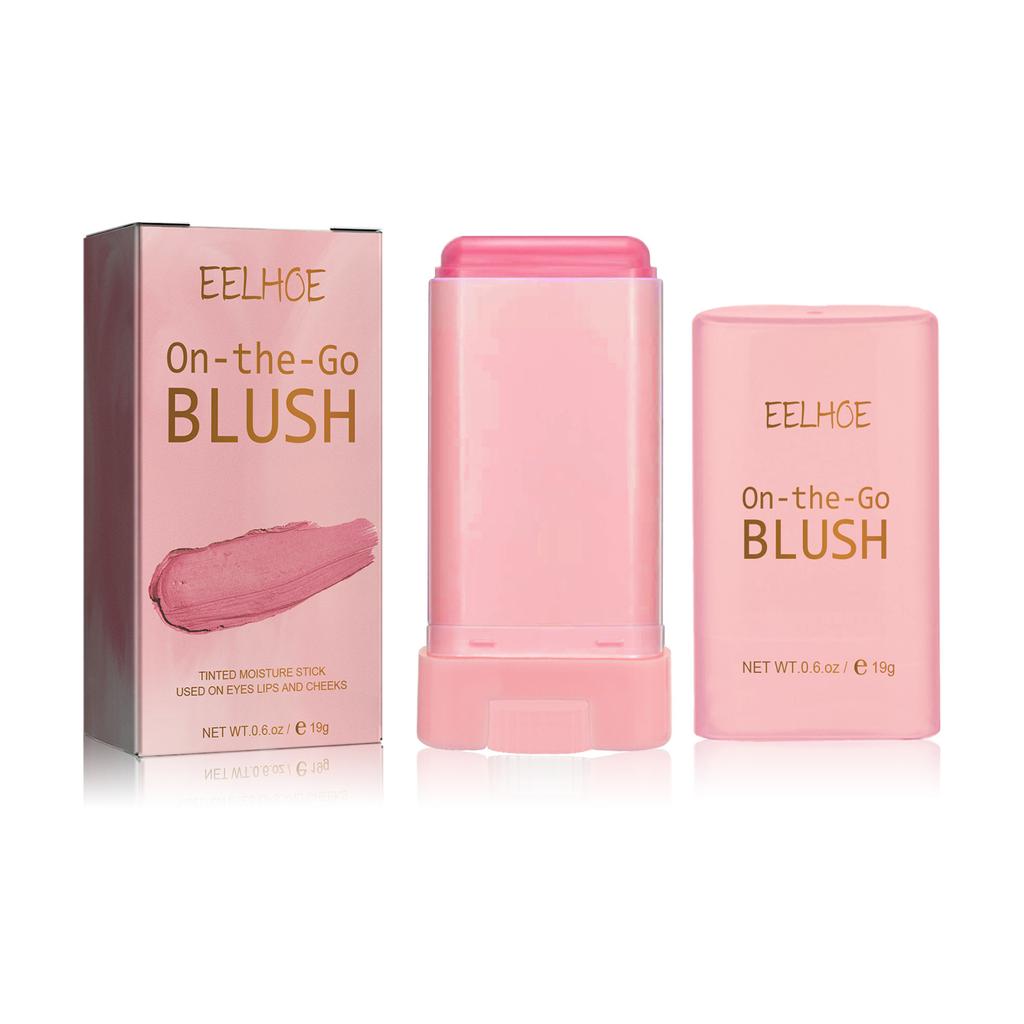 EELHOE Cheek Blush Facial Nourishing Blush Gel Cream Waterproof Multi Purpose Eyes Lips Makeup Blush Stick Waterproof Facial Blush Stick Cheek Rouge
