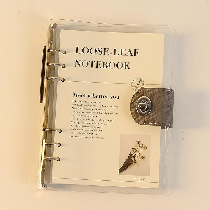 A5 B5 Rose Gold With Wallet Button 90 Sheet Inner Page Binder Notebook Cover Diary Agenda Planner Paper Cover School Stationery