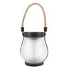 Solar Lantern for Outdoor Rainproof Hemp Rope Hanging Flame Flickering LED Garden Light for Camping Yard Pathway Patio