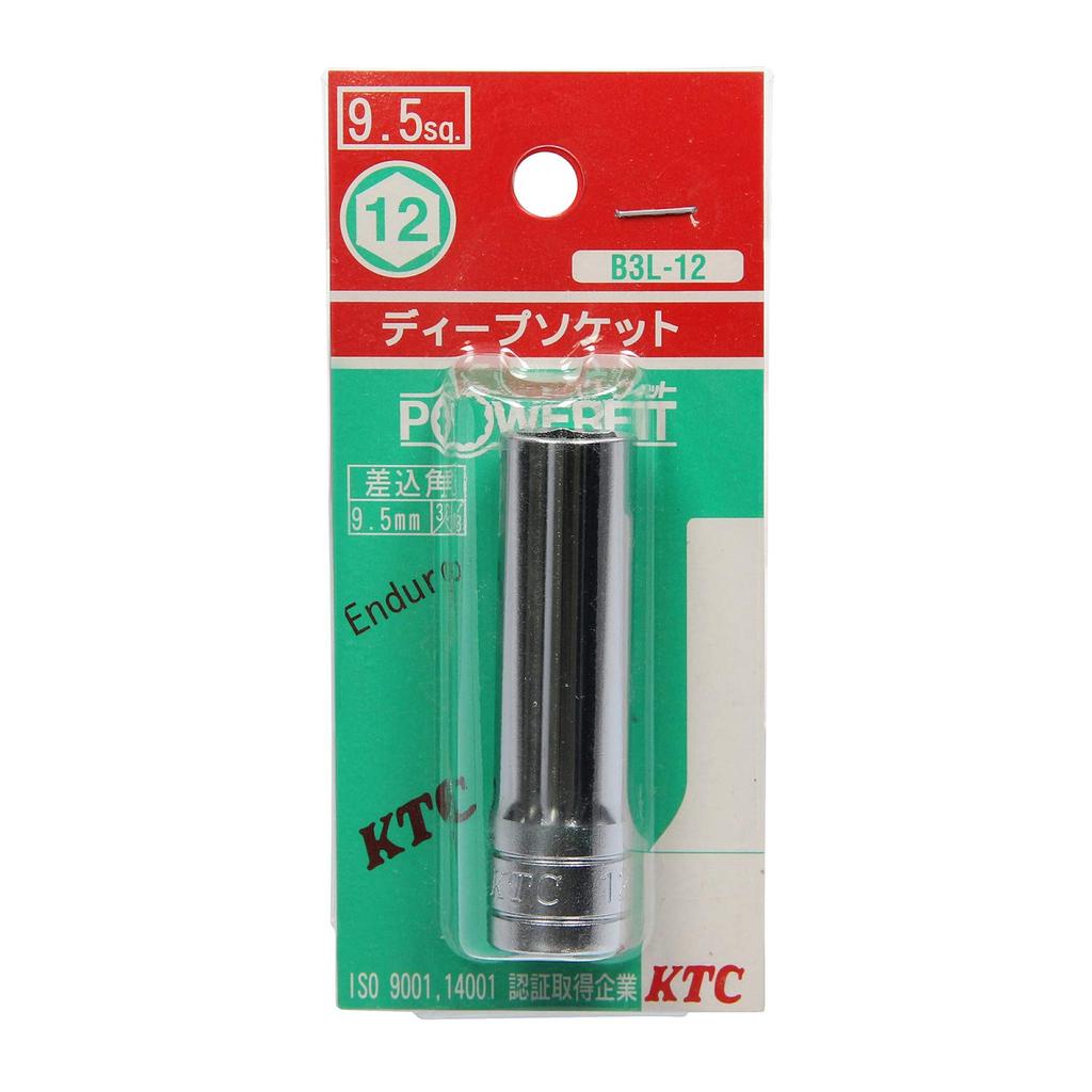 Kyoto Tool Deep (KTC) Socket, 9.5mm (3/8 inch), B3L-12-S