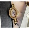 SUNLIFEX Womens Oval Bracelet Watch Rose Gold Accent Luxury Minimalist Quartz Wristwatch