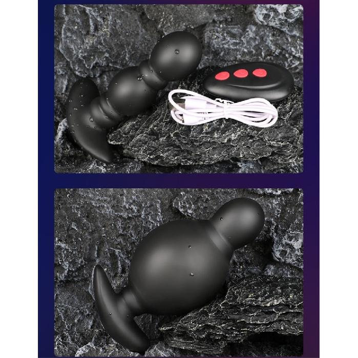 Inflatable Silicone Anal Butt Plug 10 Modes Anus Beads Massage Vibrator For Women Men Masturbation Sex Toys Adult