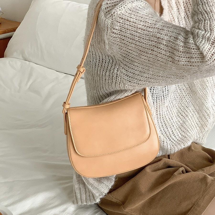 IELGY pu Leather High-End Flap Bag Fashionable All-Match Shoulder Bag