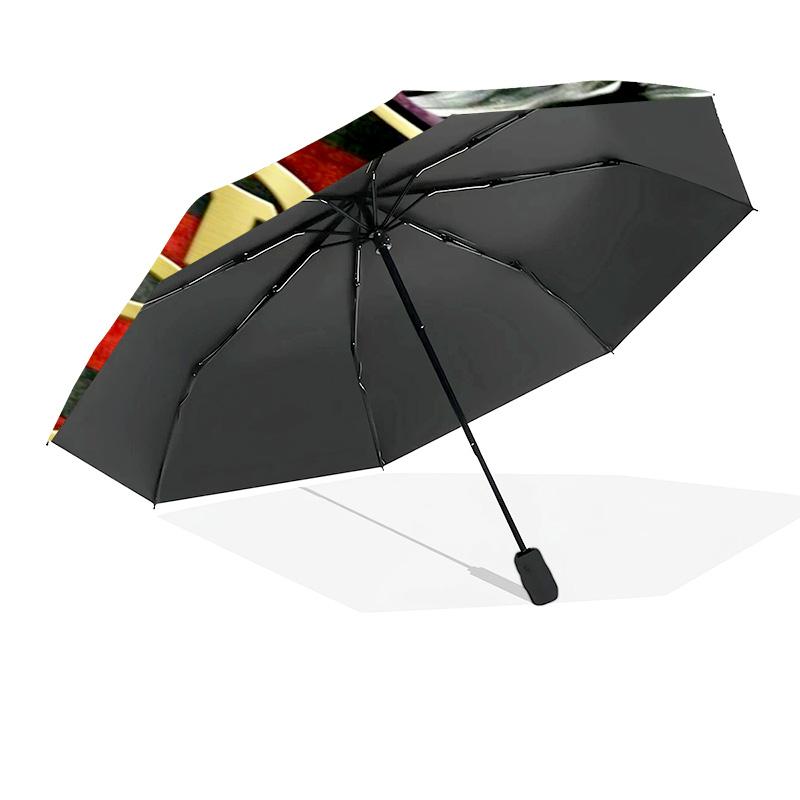 Flumi-nense Crest Wings Printed Automatic Umbrella, 8-Frame for Travel, camping, Casual Umbrella, Essential Gift for  for family and friends